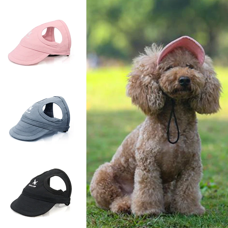 

Pet Baseball Hat Outdoor Cat Dog Adjustable Visor Hat Summer Pet Travel Sports Sun Cap With Ear Holes