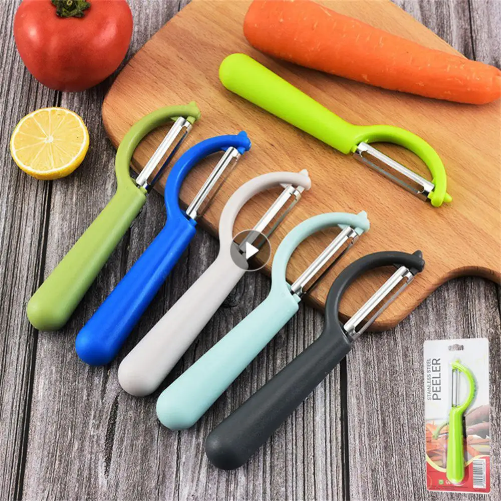 Melon Planer Save Time Durable +stainless Steel 6 Colors Optional Long Handle Kitchen Peeler Kitchen Tools Peeler Sharp Blade