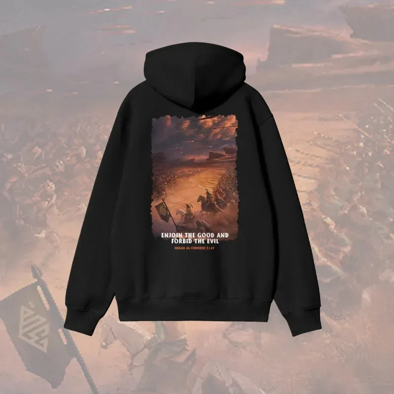 

2025 Autumn and Winter 100% Cotton Enjoy The Good Print Hoodie High-end Luxury Is for Both Men and Women Top Y2k