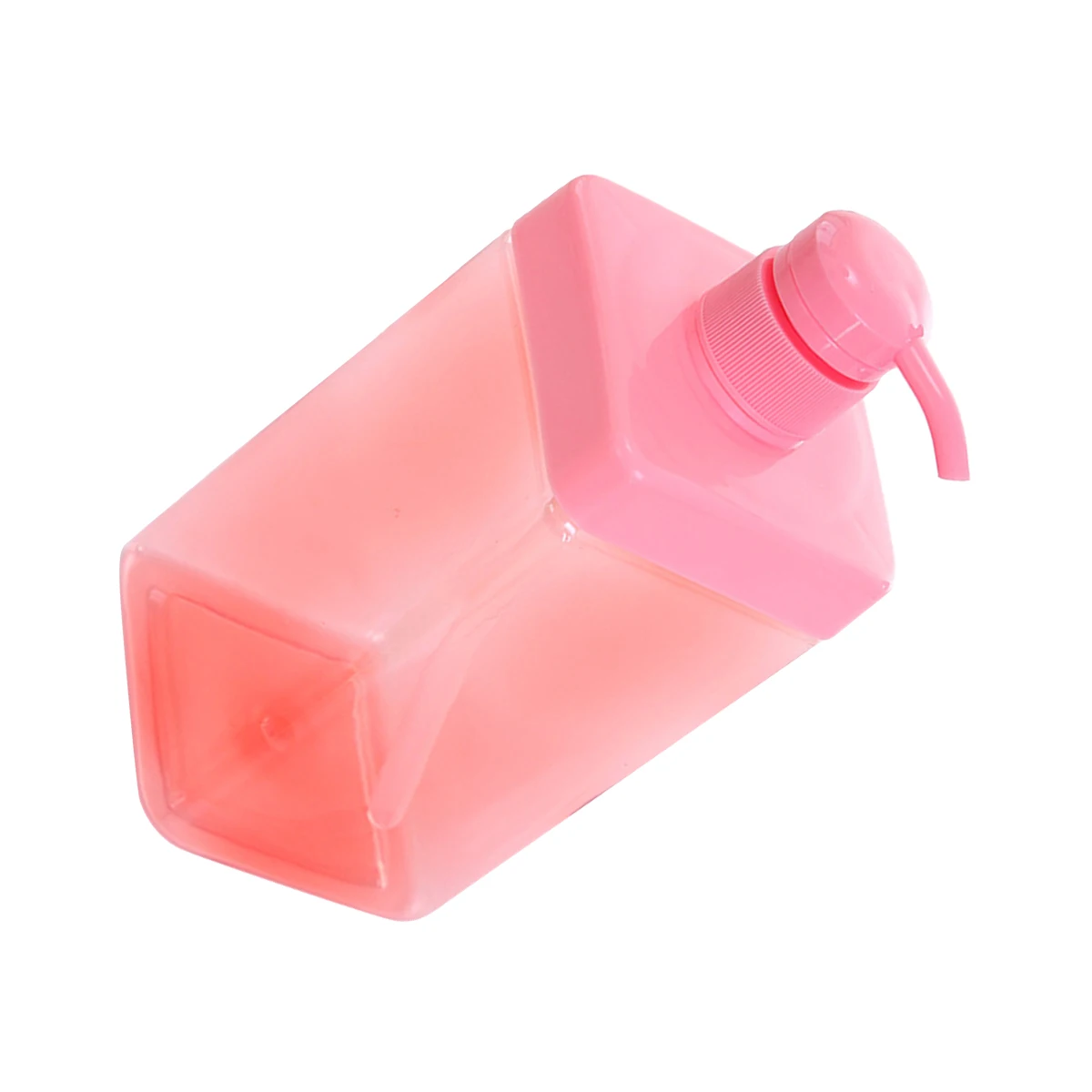 

Pink Shampoo Pump Bottles Large Capacity Reusable Travel Emulsion Container Long Straw Dispenser Gel Wash Sub Bottle PET