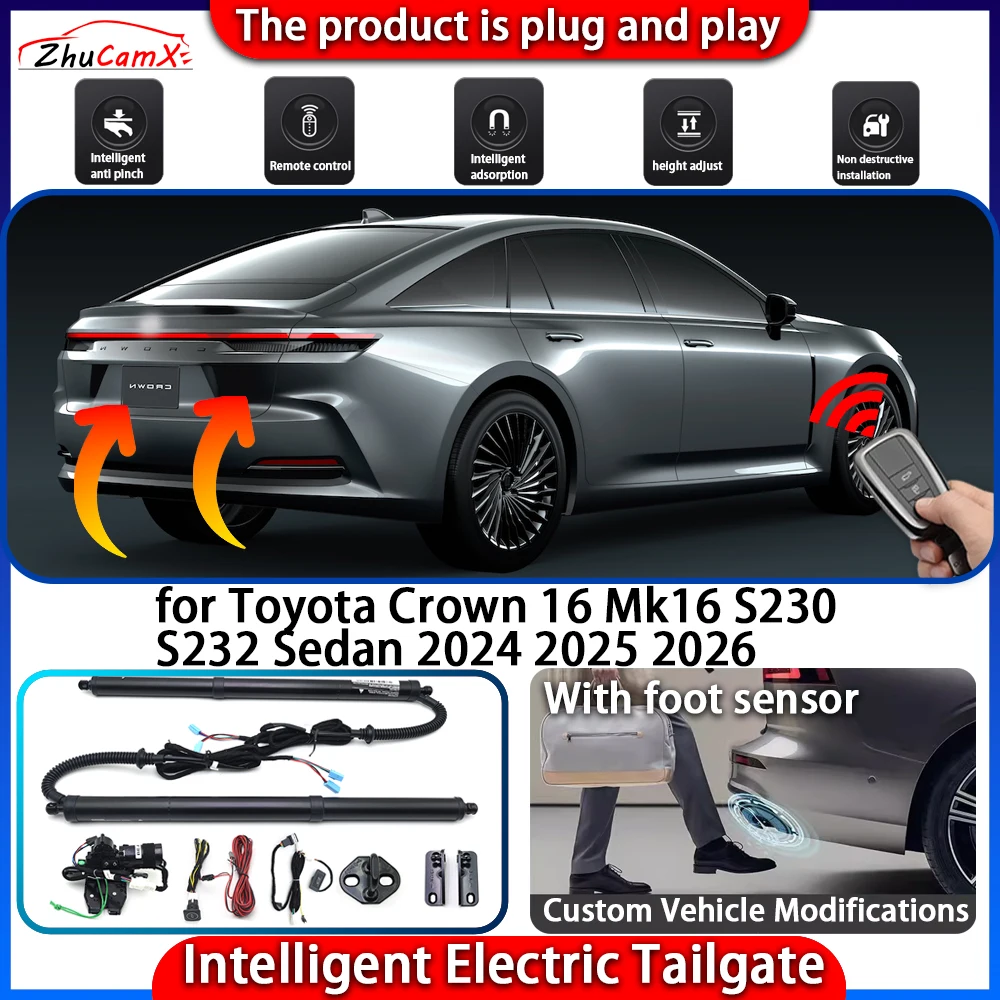 

Smart Powered Tailgate System for Toyota Crown 16 Mk16 S230 S232 Sedan 2024 2025 2026 Automatic Intelligent Trunk Lift Kit