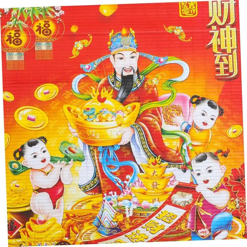 Traditional Chinese Calendar Scroll Hanging Calendar Hanging Calendar The Year Of Dragon Calendar Office 2024 Imitation Rattan