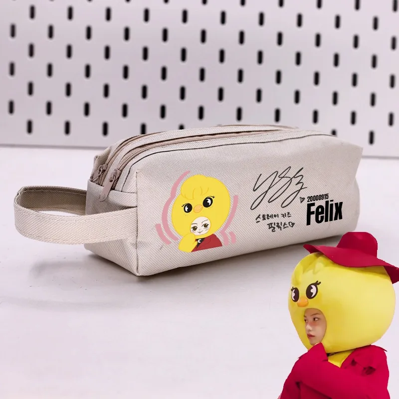 

Stray Kids style peripheral pencil case Fang Can Li Minhao SKZOO Korean Japanese style student pencil case opening gift