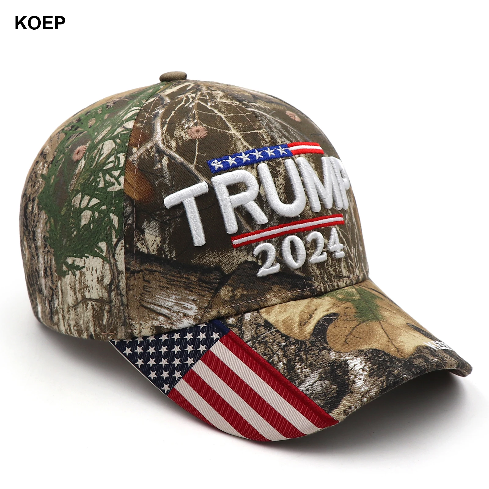 Donald Trump 2024 Cap Camouflage USA Flag Baseball Caps Keep America Great Again Snapback President Hat 3D Embroidery Wholesale