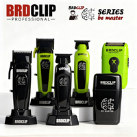 Professional BRDCLIP Hair Clipper 7500RPM Hair Clipper DLC Blade 8000RPM Hair Trimmer with Base Shaver Barber MEN