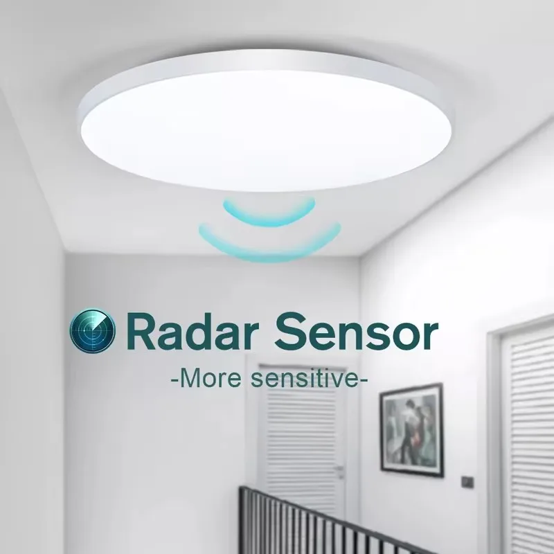 Radar Sensor Ceiling Lamp LED Sensitive Motion Sensor Lights for Hallway 15W 20W 40W Cold White Ceiling Lights For Room Corridor