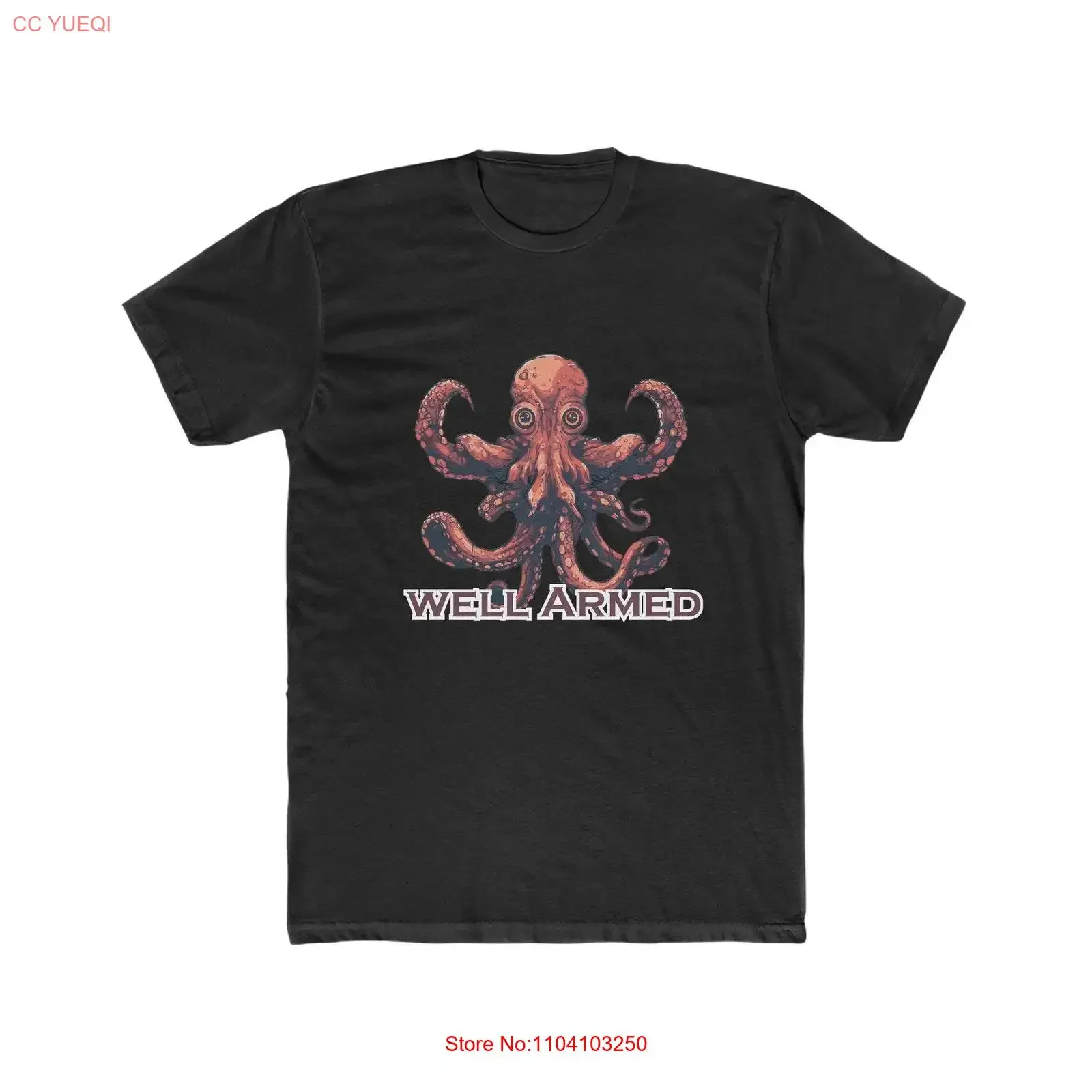 Octopus T Shirt Well Armed Squid vintage Washed designer clothes Top For Everyday Wear fashion Casual Unisex Slightly Versatile