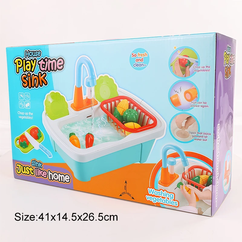 1 مجموعة أطفال لعبة المطبخ الصغيرة اكسسوارات غنية واقعية محاكاة بالوعة صنبور التظاهر اللعب منزل المطبخ دور اللعب الفتيات اللعب