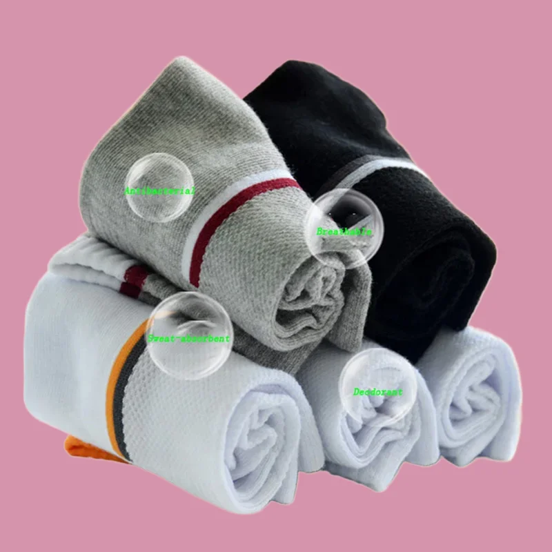 Chaussettes bateau en coton pour hommes, chaussettes courtes décontractées, chaussettes de rinçage douces et respirantes, chaussettes de sport à la mode, qualité supérieure, nouveau, 10/20, 5 paires, 2024 paires