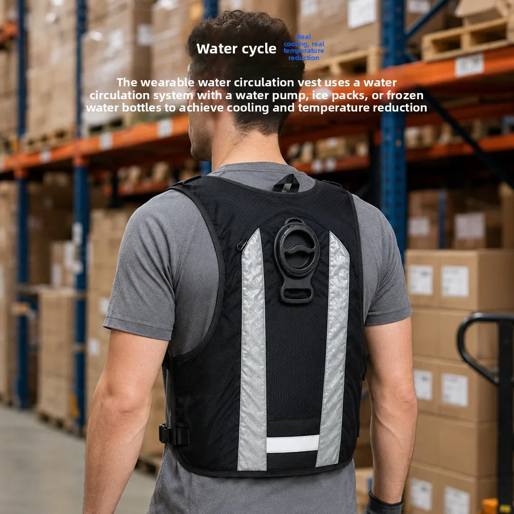 Water Circulation Cooling Heat Dissipation Vest, Freeze Cooling Anti-Heatstroke Garment Air Conditioned Clothes for Outdoor Work