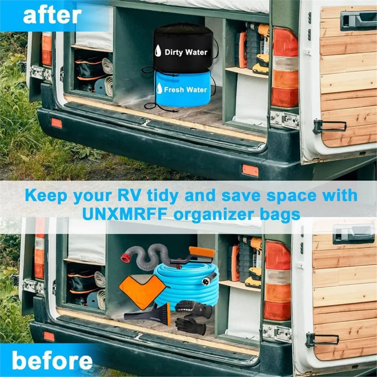 Time Saving 4 Pack Waterproof RV Hose Bag Storage, Utility Bag for Sewer Hose,, 4 Colors for Sewer and Water Hoses