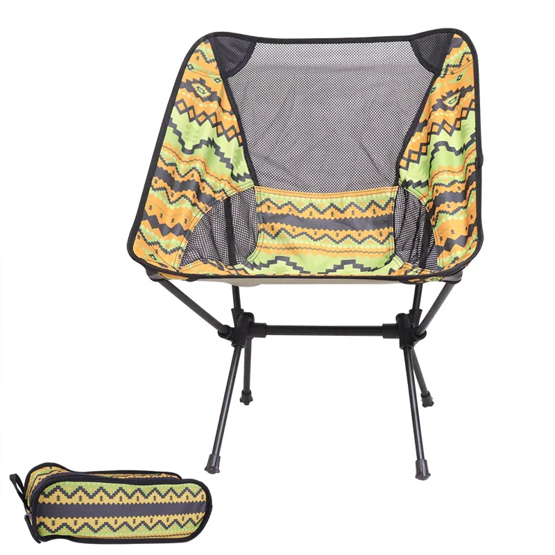 Folding Portable Camping Chair Leisure Beach Garden Moon Chair