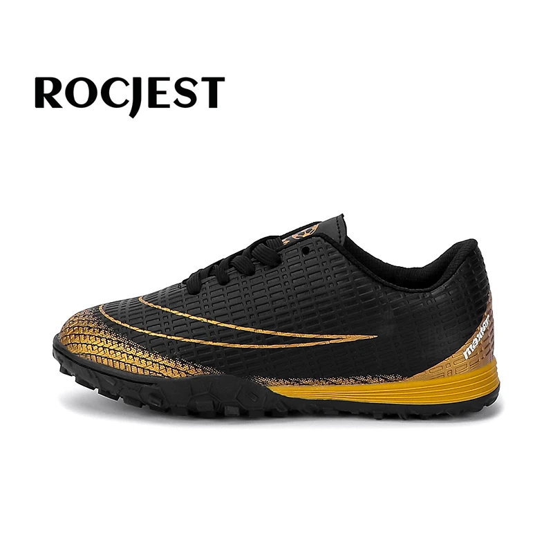 Free shipping football shoes Sports soccer shoes man TF broken nails wear resistant comfortable lightweight youth football shoes