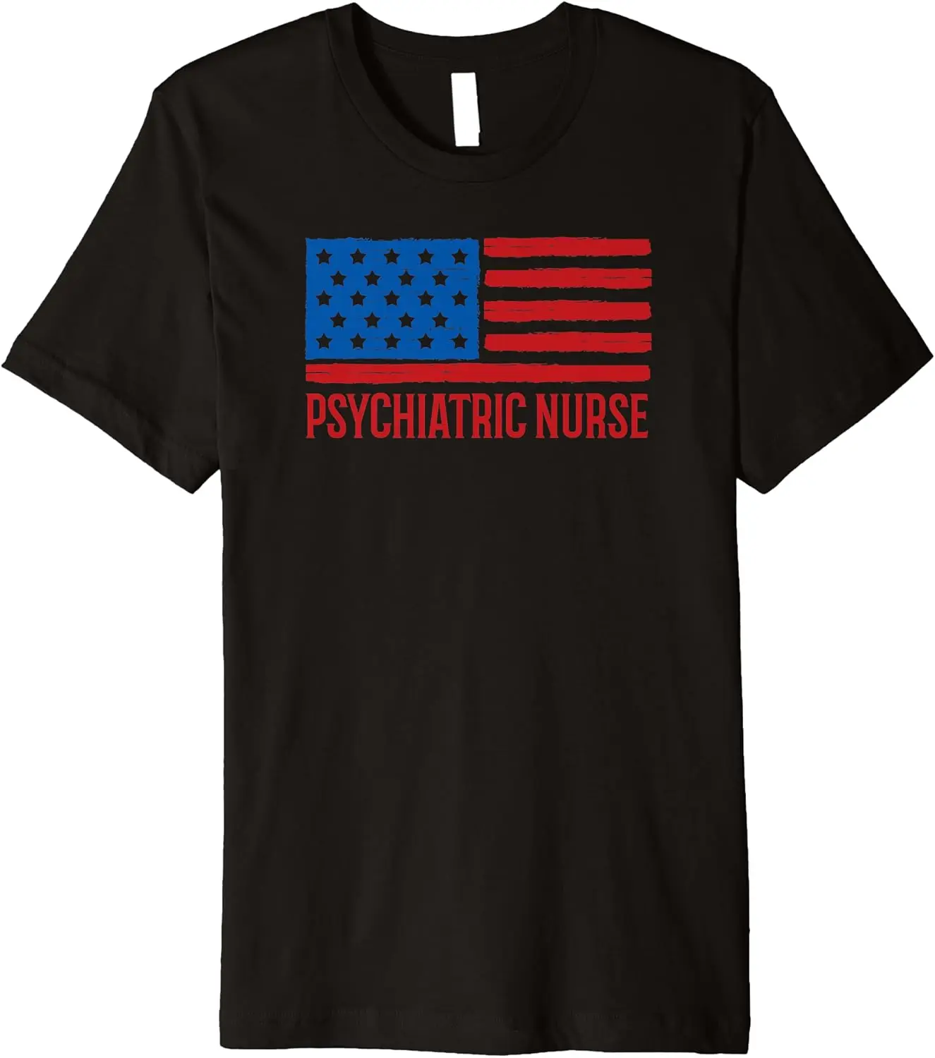 

Patriotic Psychiatric Nurse American Flag 4th of July USA Premium T-Shirt