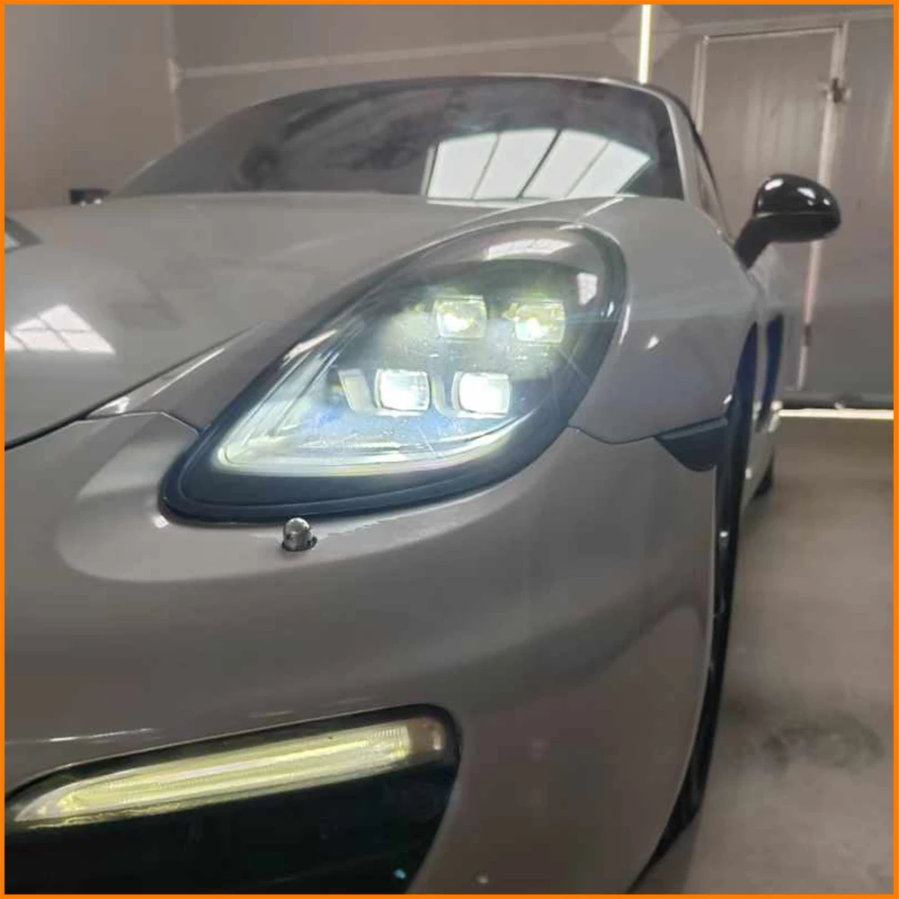 Car Light For Porsche Cayenne 2011-2023 LED Auto Headlight Assembly Upgrade The Newest Style Crystal Projector 4 Lens Front Lamp