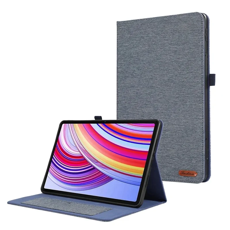 Para xiaomi redmi pad pro 12.1 polegada caso cowboy tecido flip suporte tablet escudo para funda redmi pad pro caso poco pad 12.1 caso