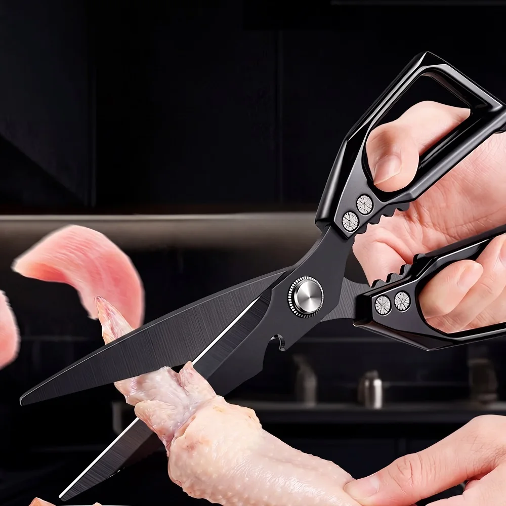 New Extended Kitchen Scissors, Labor-saving High Hardness Sharp Shears for Poultry Bones & Food C2612