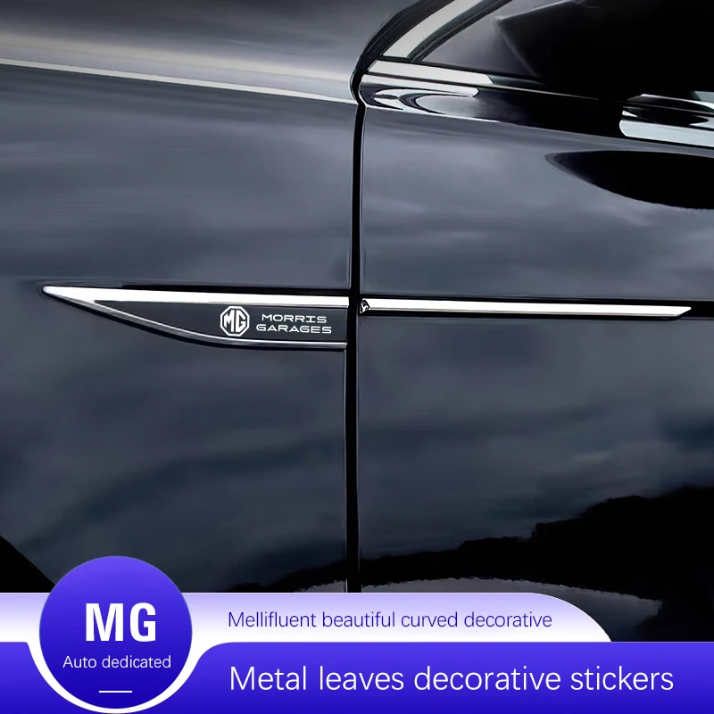 2 Pack 3D Alloy Car Stickers Car Accessories for MG ZS 5 7 6 Cyberster MG4 EV ES5 HS ONE GT GS MG3 3SW MARVEL R Scorpio
