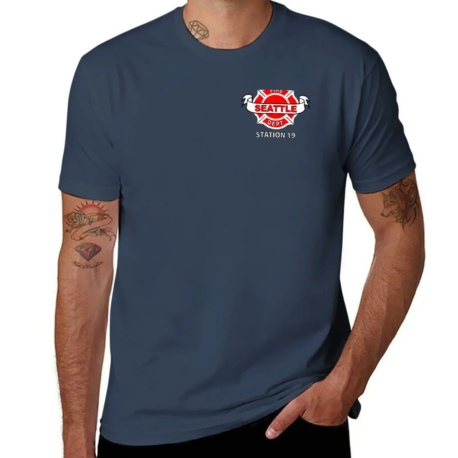 

Station 19 Work Shirt Logo T-Shirt plus sizes funnys for a boy mens workout shirts