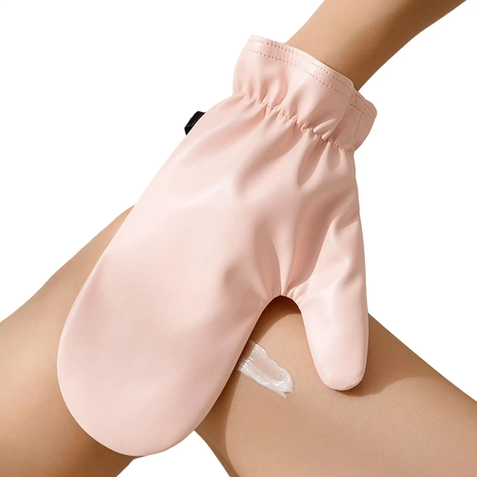 1PC Tan Mitt Body Lotion Glove Self Tanning Mitt Applicator Prevents Sticky Hands Applicator Portable Quick Dry Flocking Glove