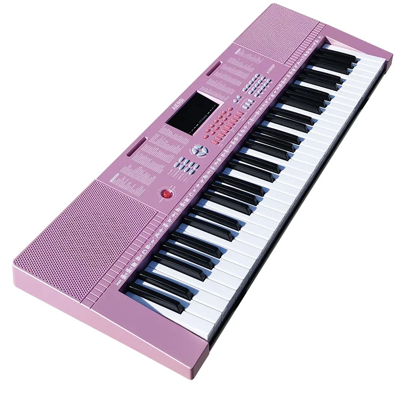 New Pink Electronic Organ Musical Instruments Professional Educational Equipment Keyboard Piano for Kids