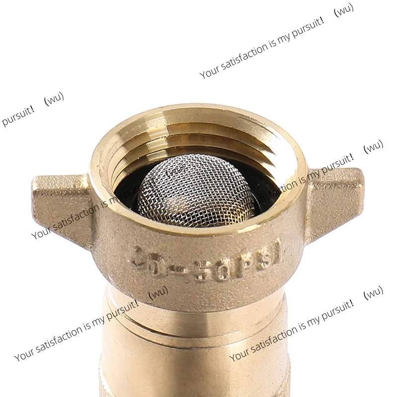 New brass filter pressure reducing valve, water pressure pressure regulator, lead with gauge, non-adjustable check valve