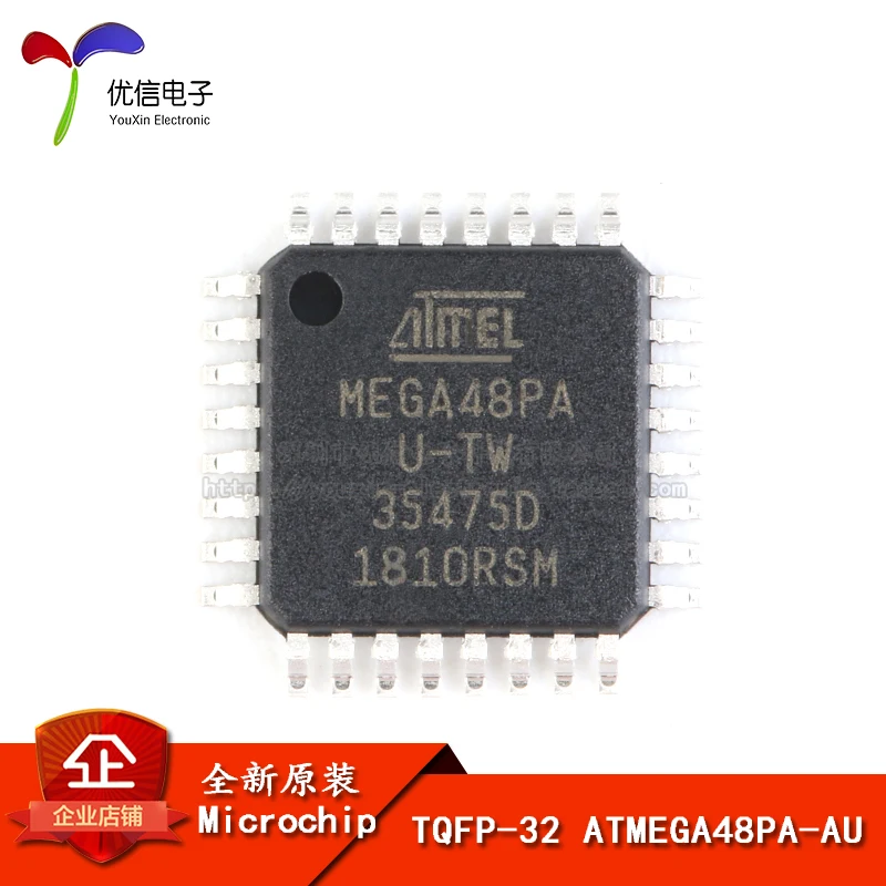 10pcs original authentic patch ATMEGA48PA-AU microcontroller AVR microcontroller TQFP-32  