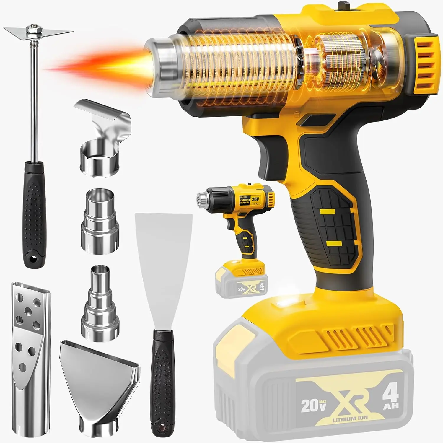 مسدس حراري لاسلكي متوافق مع بط - مراجعة Cordless Heat Gun For Shrink Tubing وسعره