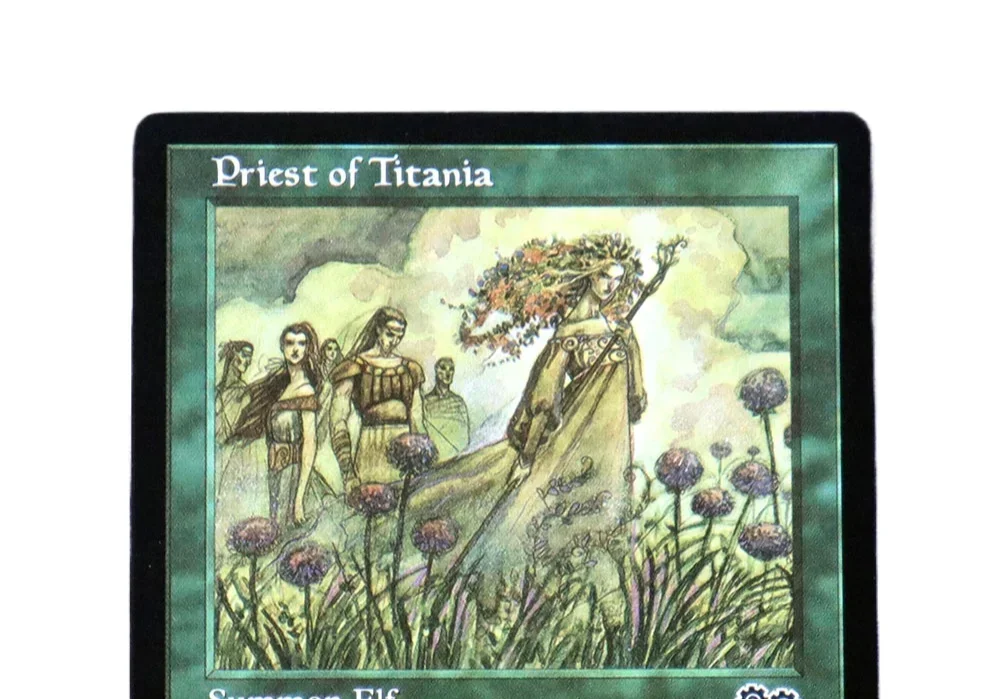 

(Priest of Titania) Holo/Foil TCG Magical Proxy Cards Game Quality Proxy Gathering Board Playing Game Trading Cards Proxy