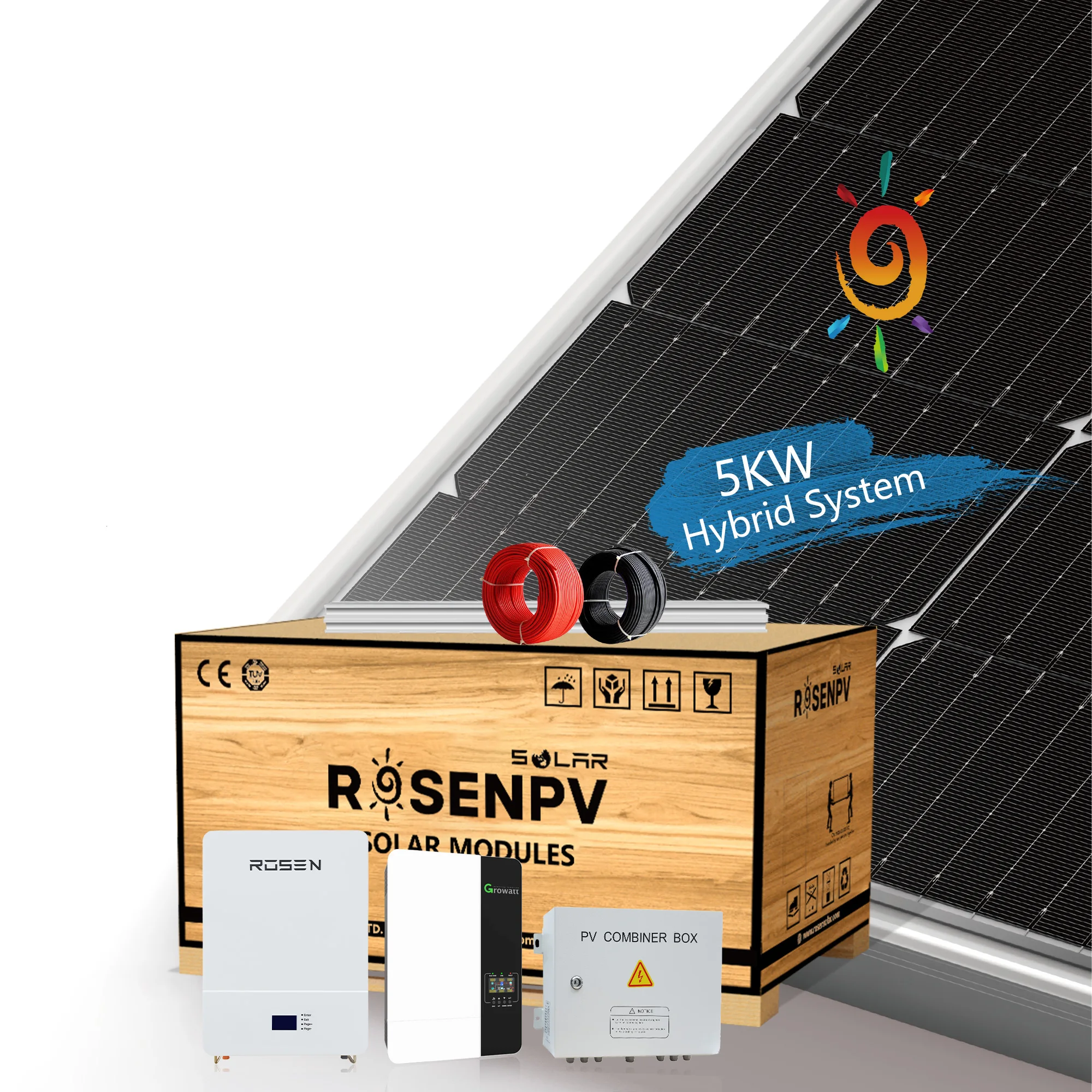Solar Home Battery Systems A- Grade 5kw Off Grid Solar System