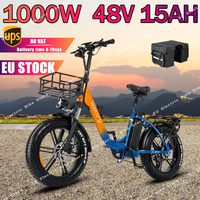 MN20 E Bike 1000W Motor 48V15AH Lithium Battery 20.4.0 Inch Fat Tire Adult Electric Bike Mountain City travel Electric Bicycle