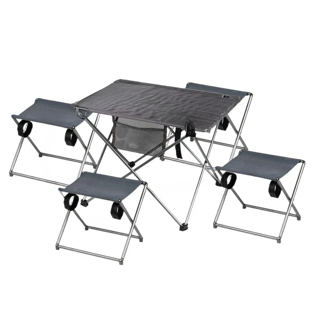 Lightweight Five-Piece Outdoor Self-Driving Foldable and Portable Chess Table and Chair Suit Desks and Chairs