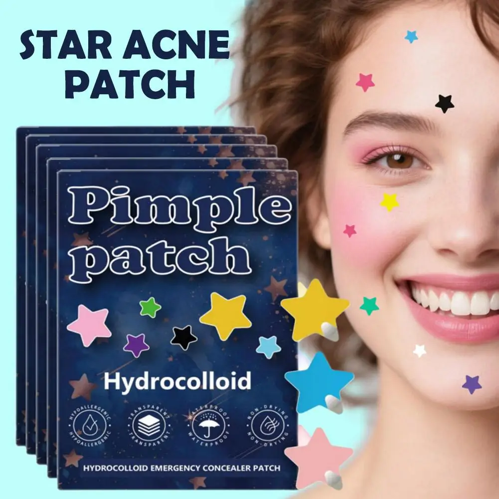 1400pcs Colorful PE Star Shaped Pimple Patches Invisible Pimple Cover Removal Pimple Patches Pimple Cover Sticker