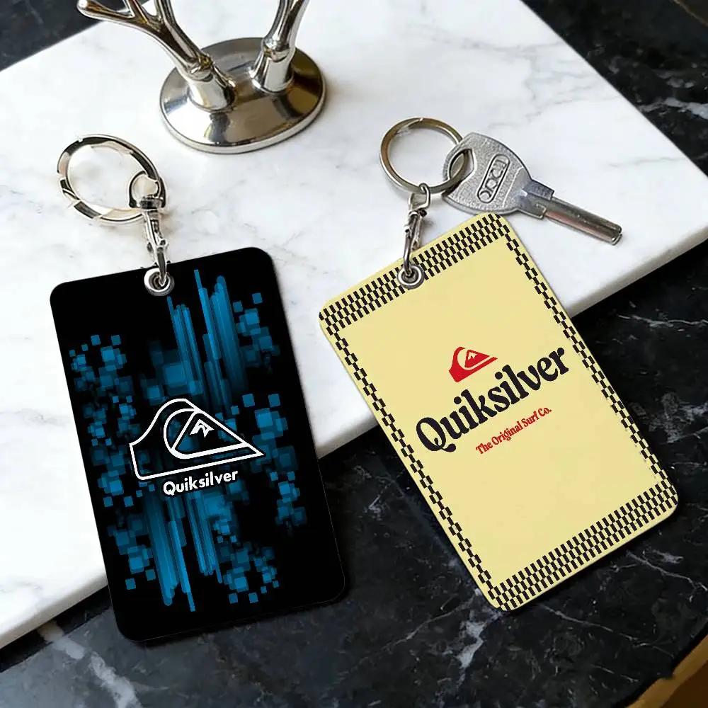 Moda Q-Quiksilver-ES Porta-Cartões, Porta-Chaves, Porta-Crachá, Porta-Cartão de Identificação, Cordão de Pescoço para Chaveiros, Acessórios e Presente