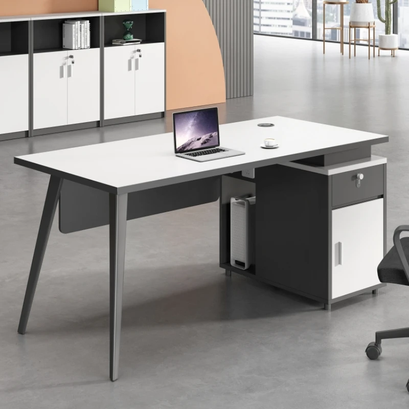 Drawers Modern Work Desk Simplicity Computer White Corner Luxury Desk Office Vanity Escritorios Bureau Meuble Furniture HD50WD