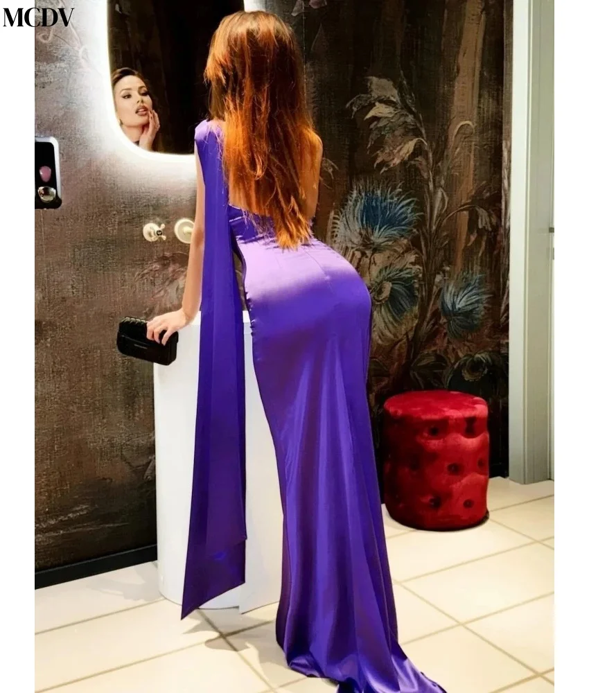 Customized Sexy Satin Mermaid 3D Flowers Buttons Ribbons Evening Dress High Quality Halter Sleeveless Bespoke Occasion Gowns