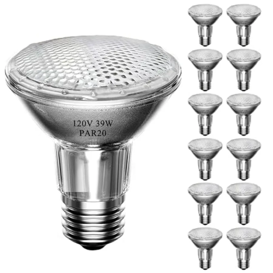 

Par20 Halogen Flood Light Bulb 39W 120V PAR20 Light Bulb Dimmable E26 Base 2700K Warm White 3000 Hours for Indoor Range Hood Tr