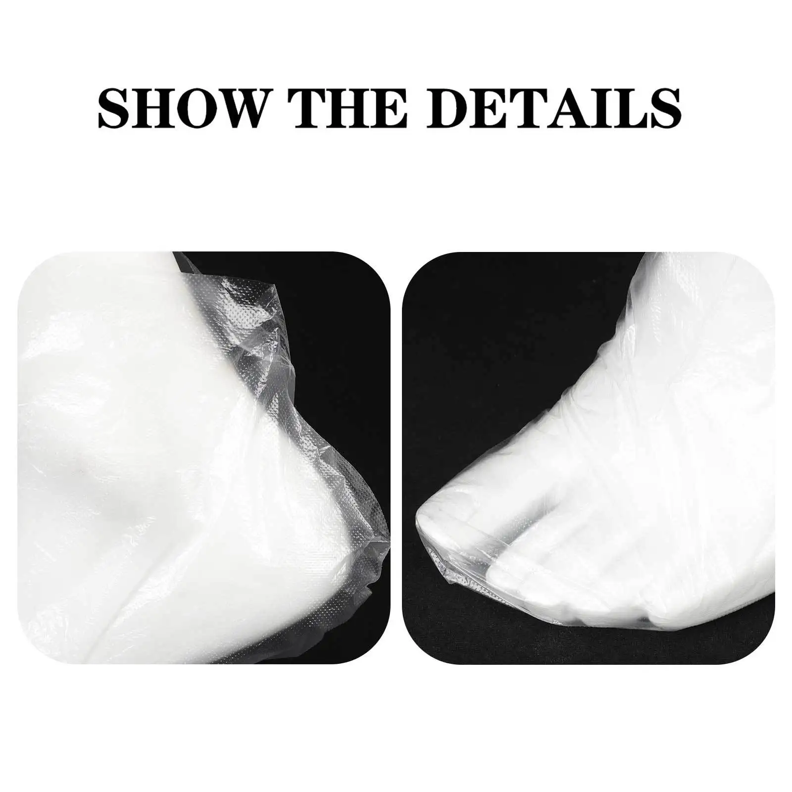 200Pcs Disposable Foot Covers Transparent Protective Sleeves Spa Foot Care Pedicure Socks Disposable Feet Covers