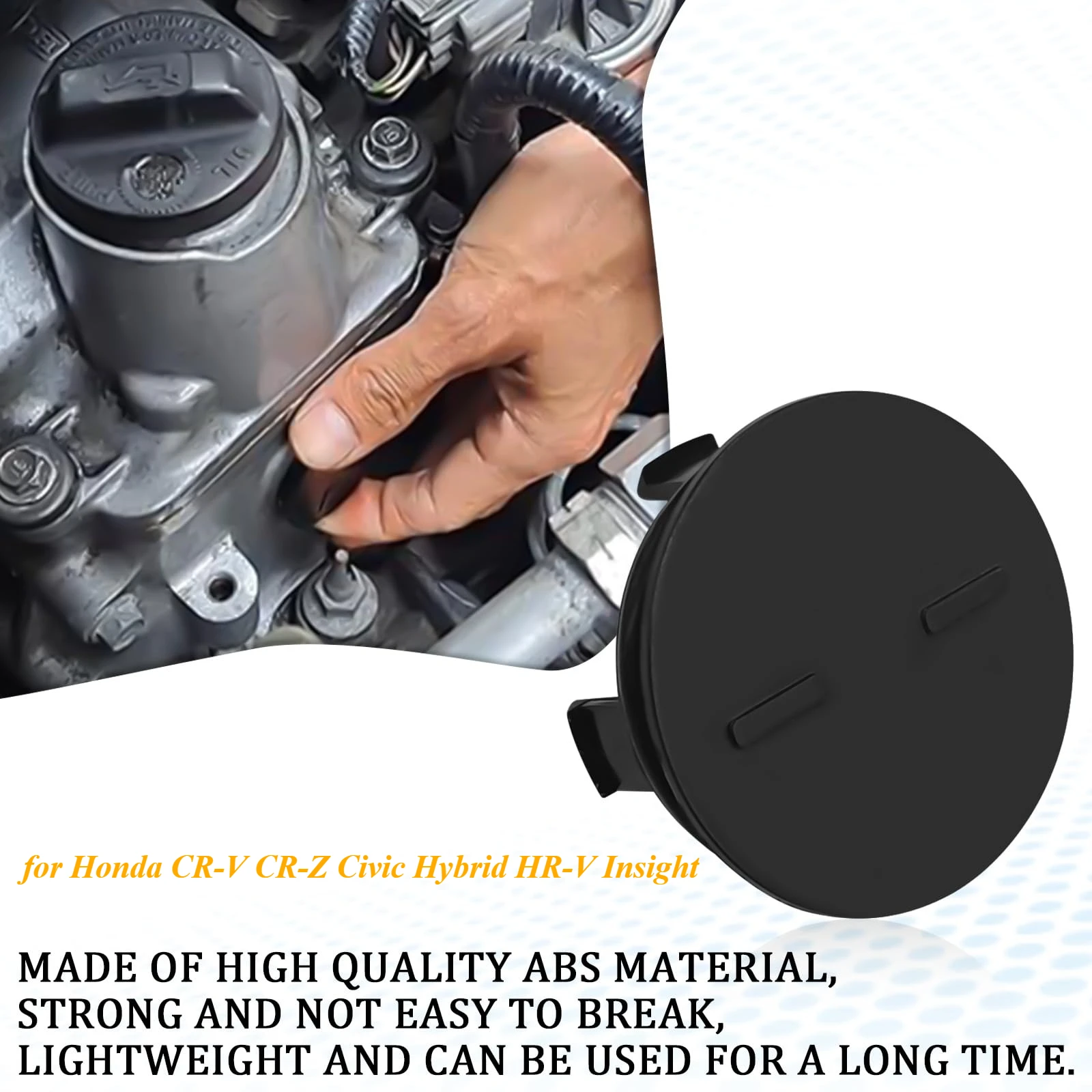 Plastic Engine Cylinder Head Rear Cam Plug with Seal Fit for Honda CR-V CR-Z Civic Hybrid HR-V Insight 12513-P72-003