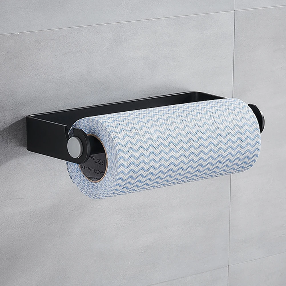 

Aluminium Alloy Wall Mount Paper Towel Holder Kitchen ganizer Storage Rack for Cling Film Aluminum Foil No Punch Easy Install