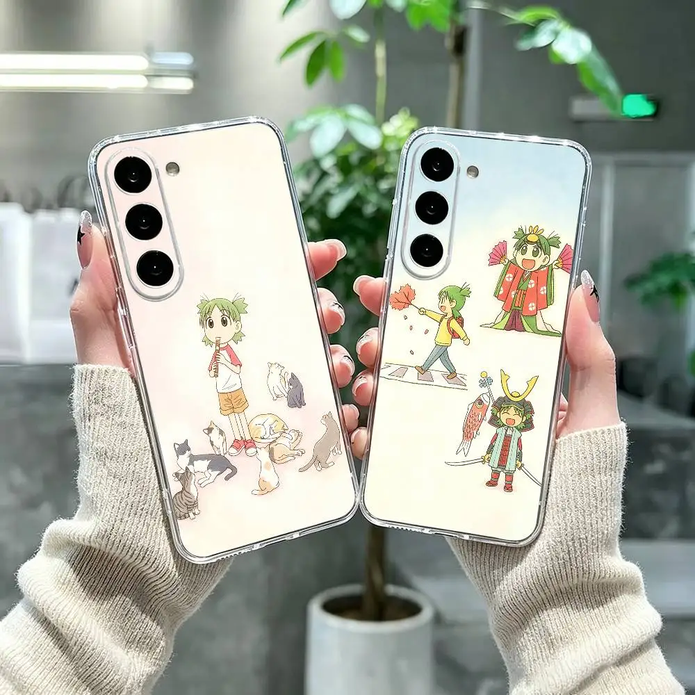 Cute Anime Y-Yotsuba Koiwai Clear Phone Case for Samsung A71, A70, A52, A51, A40, A30, A20