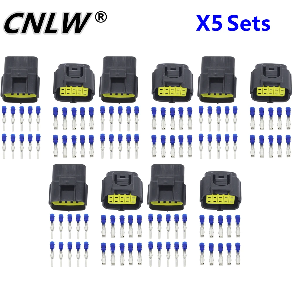 

5 Sets 10 Pin DJ71016Y-1.8-11/21 Waterproof Electrical Wire Connector Oxygen Sensor Connector Plug Automobile Connector
