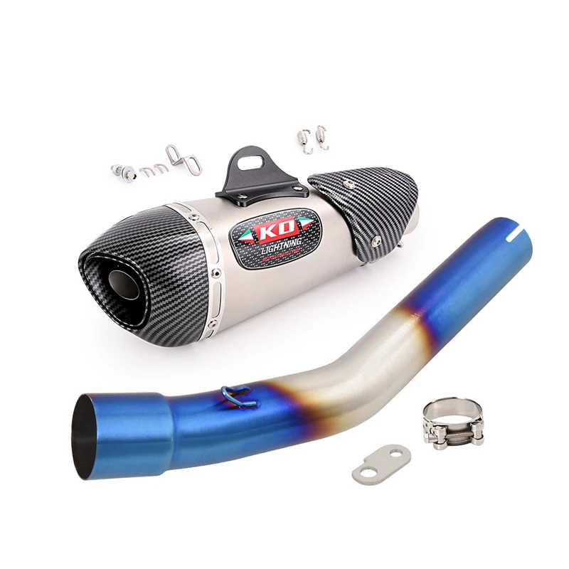 

Motorcycle Exhaust Mid Link Pipe For YAMAHA Tenere 700 2019-2023/Rally Edition 2020-2023 Slip On With DB Killer Stainless Steel