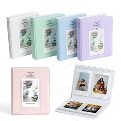 Album fotografico portatile da 3 pollici 64 tasche Instax Mini Raccoglitore in pelle PU Cartoline fotografiche Album fotografico per fotocamera Fujifilm Instant 12//11/9