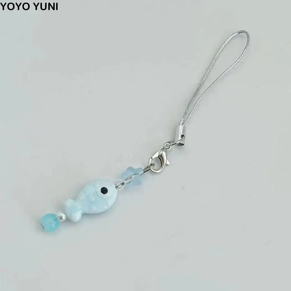 

Phone Case Sweet Y2K Fish Phone Chain Phone Charm Pendant Cell Phone Strap Handmade Cute Mobile Lanyard Telephone Jewelry