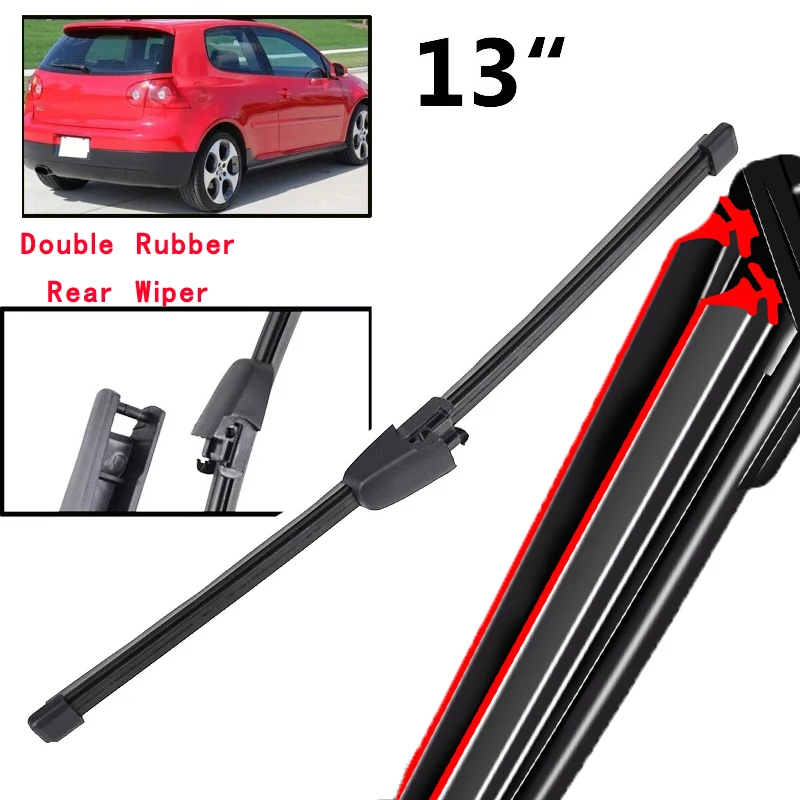 

Car Wiper 13" Rear Wiper Blade For VW Golf GTI MK5 2005 - 2010 Windshield Windscreen Clean Tailgate Window Car Rain Brush