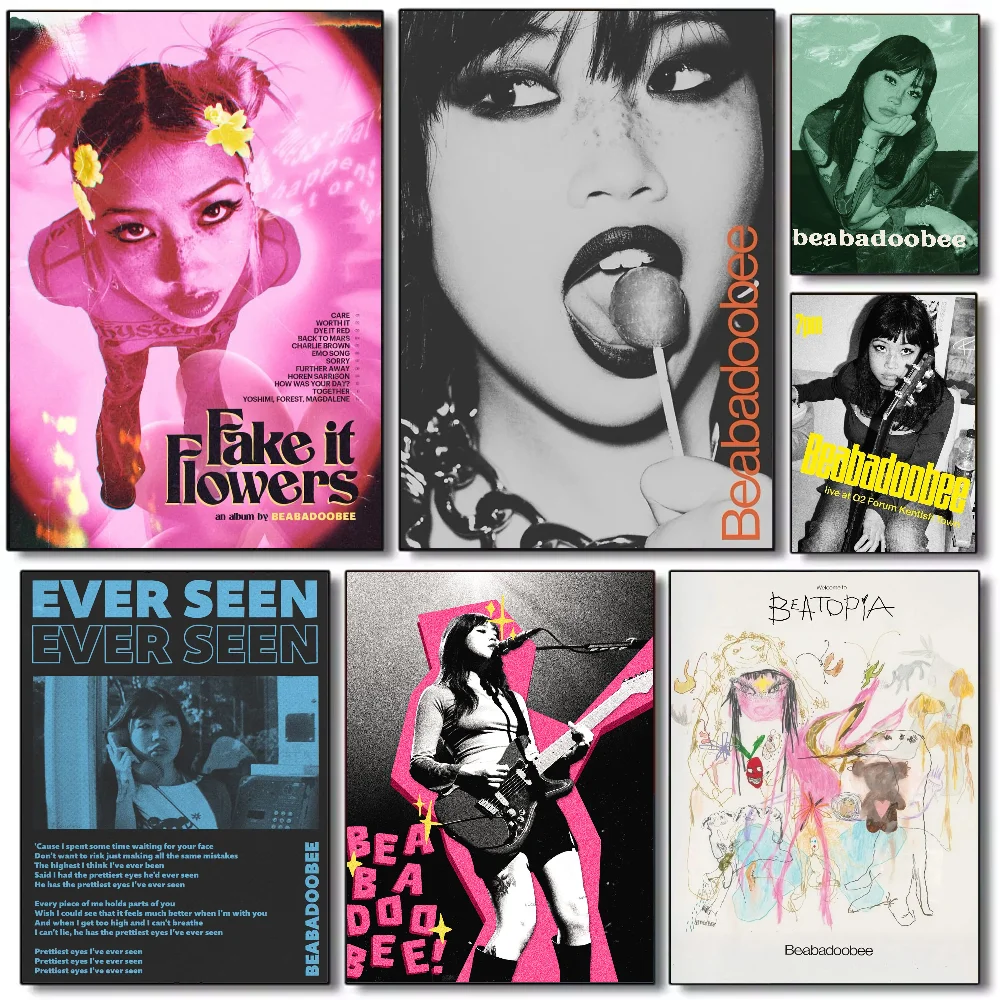 

B-Beabadoobee singer Poster HD art sticky wall waterproof home living room bedroom bar aesthetic decoration