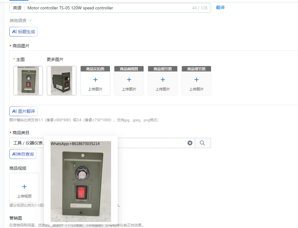 TS-05 120W Motor Controller Speed Controller for Efficient Performance in Your Projects