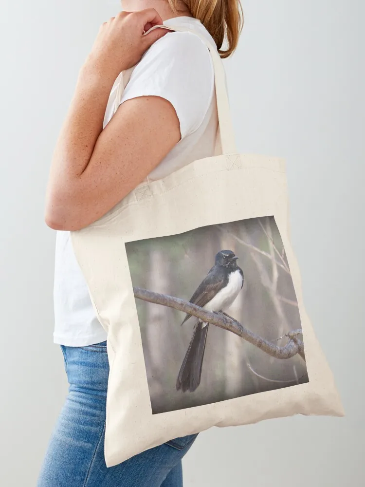

Willie Wagtail Tote Bag Candy bags hand bag ladies canvas tote bag shopper women canvas