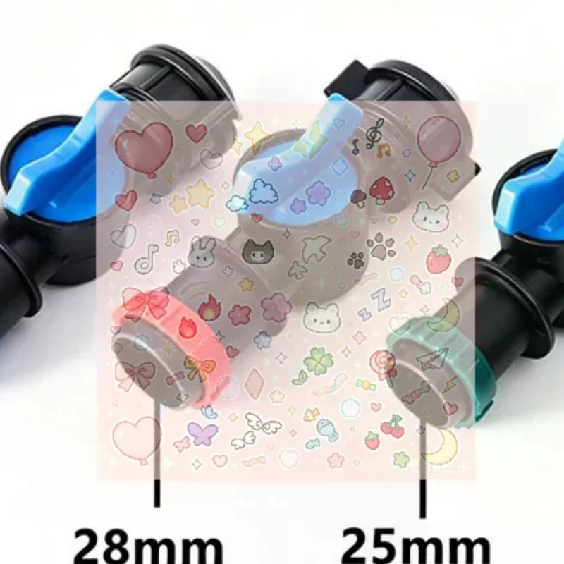 10Pcs 25/28/32mm Layflat Hose Bypass Shut Off Valve Water Flow Control Connector Farm Greenhouse Drip Irrigation System Fitting